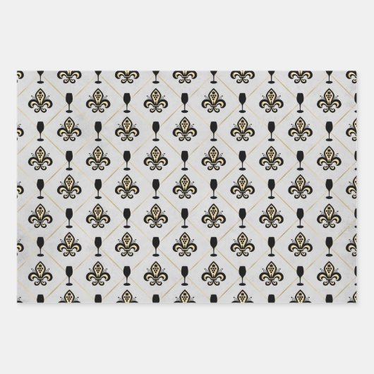 Parijse wijn inpakpapier vel (Voorkant 3)