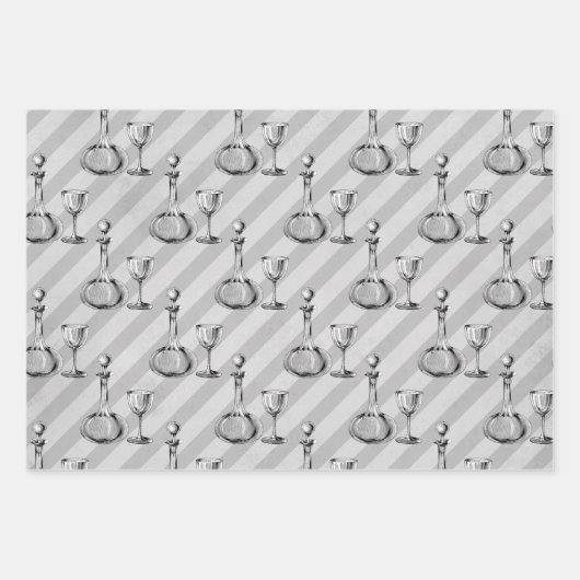 Parijse wijn inpakpapier vel (Voorkant 2)