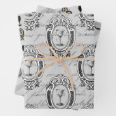 Parijse wijn inpakpapier vel (In situ)