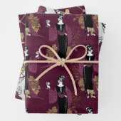  Parijse wijn met de status Burgundy en Gold Inpakpapier Vel (In situ)