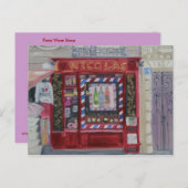 Parijse wijnwinkel briefkaart (Voorkant / Achterkant)
