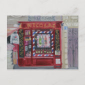 Parijse wijnwinkel briefkaart (Voorkant)