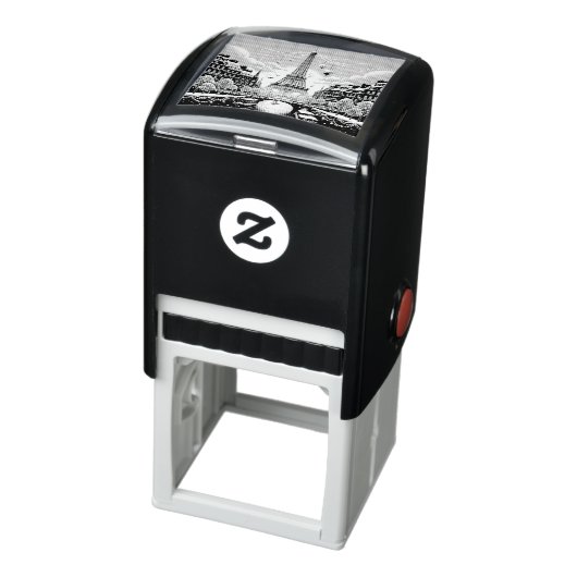 Parijse Winter Elegance - Kerstmis in de stad Zelfinktende Stempel (Product)