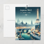 Parijse winter elegantie briefkaart (Voorkant / Achterkant)