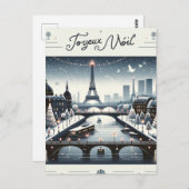 Parijse Winter Elegantie, Stad van de lichten Briefkaart (Voorkant / Achterkant)