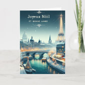 Parijse winterelegantie feestdagen kaart (Voorkant)