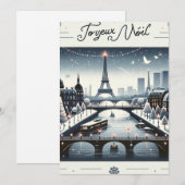 Parijse winterelegantie, Stad van licht Feestdagenkaart (Voorkant / Achterkant)