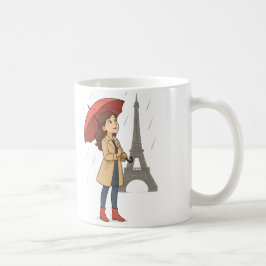Parijse Wonder" – Meisje met paraplu onder de Tore Koffiemok