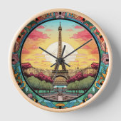 Parijse Zonsondergang Eifeltoren Parijs Franse Blo (Voorkant)