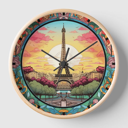 Parijse Zonsondergang Eifeltoren Parijs Franse Blo (Voorkant)