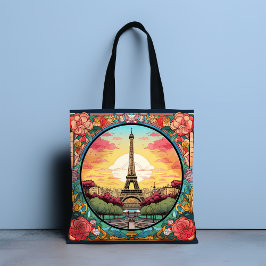 Parijse Zonsondergang Eifeltoren Parijs Franse Blo Tote Bag