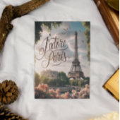 Parijse zonsondergang met Eiffeltoren Briefkaart