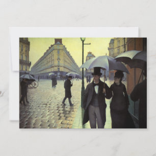 Parijsse straat op een regenachtige dag van Gustav Kaart