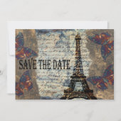 -Parijzenaar, behalve de datum Save The Date (Voorkant)
