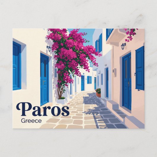 Parikia, Paros Griekenland Briefkaart (Voorkant)