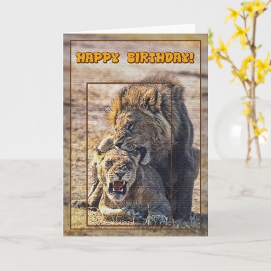 Paringsleeuwen Kaart (Gele Bloem)