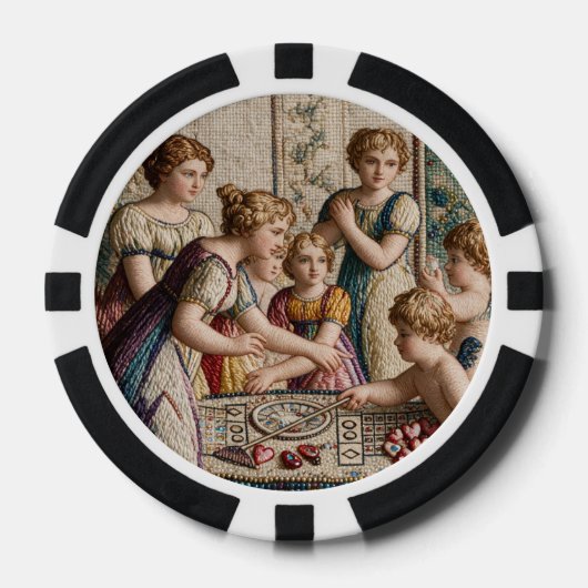 Paris 1790's Roulette Liefde & Kans POKER FICHES  Chips (Voorkant)