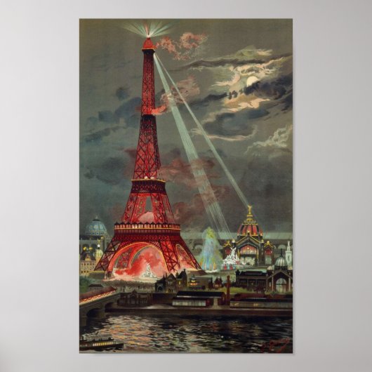Paris 1889 - Expostion Universelle Eiffel Tower Poster (Voorkant)