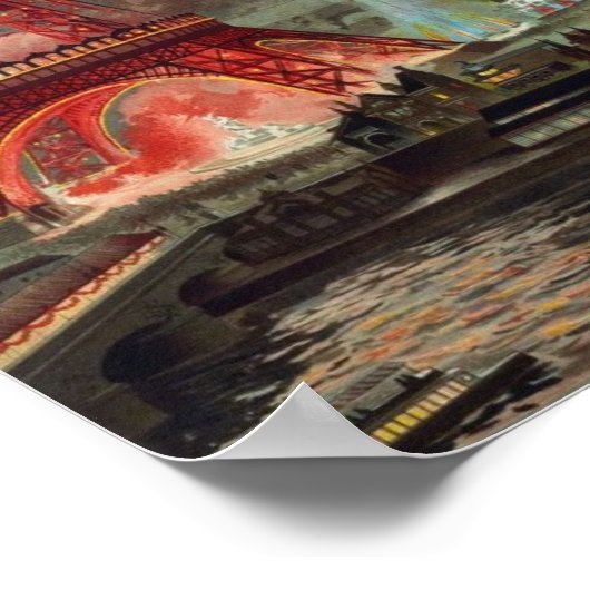 Paris 1889 - Expostion Universelle Eiffel Tower Poster (Hoek)