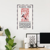 Paris 1925 Art Deco Tentoonstelling Poster Ingelij (Thuiskantoor)