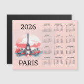 Paris 2026 Agenda Magnetische Kaart (Voorkant / Achterkant)