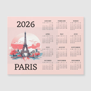 Paris 2026 Agenda Magnetische Kaart