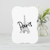 Paris 5x7 Uitnodiging (Staand voorkant)