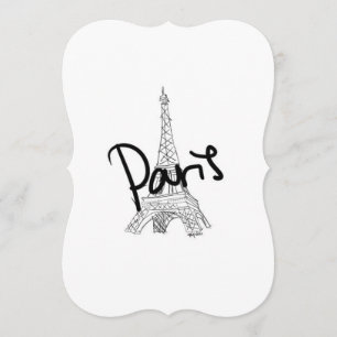 Paris 5x7 Uitnodiging