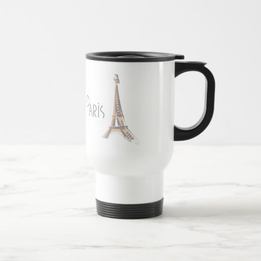 PARIS Abstracte grijze Eiffeltoren Reisbeker (Rechts)