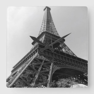PARIS AFBEELDING WALL CLOCK VIERKANTE KLOK