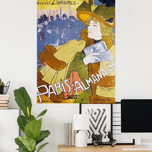 Paris Almanach door Georges de Feure -  Poster (Thuiskantoor)