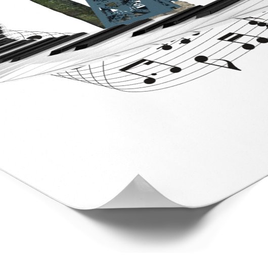 Paris Amour  Eiffel Tower Poster (Hoek)