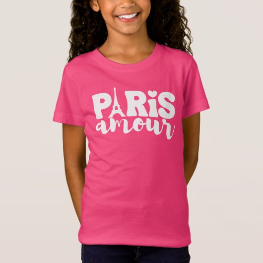 Paris Amour Kinder Shirt (Voorkant)