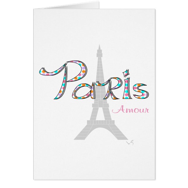 PARIS Amour met Eiffeltoren (Voorkant)