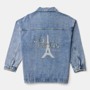 PARIS Amour met Eiffeltoren Denim Jacket
