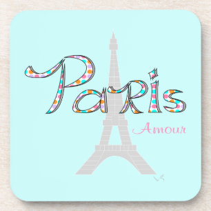 PARIS Amour met Eiffeltoren Drankjes Onderzetter