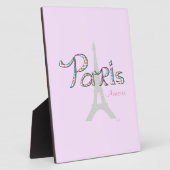 PARIS Amour met Eiffeltoren Fotoplaat (Zijkant)