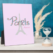 PARIS Amour met Eiffeltoren Fotoplaat (Zijkant)
