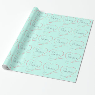 PARIS Amour met hart Cadeaupapier