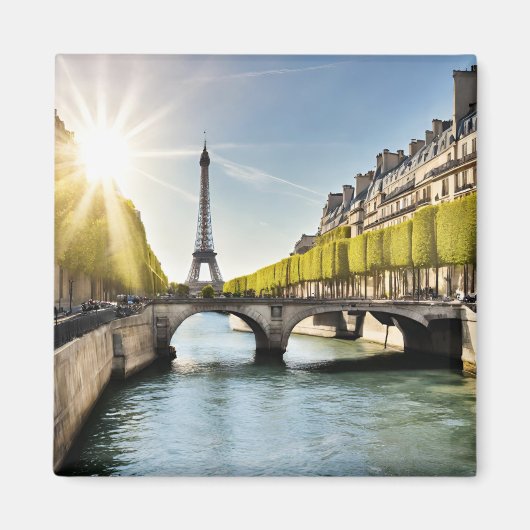 Paris Ansichtkaart (isParis7) Magneet (Voorkant)