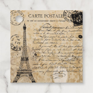 Paris Antieke Eiffeltoren Bedankjes Labels