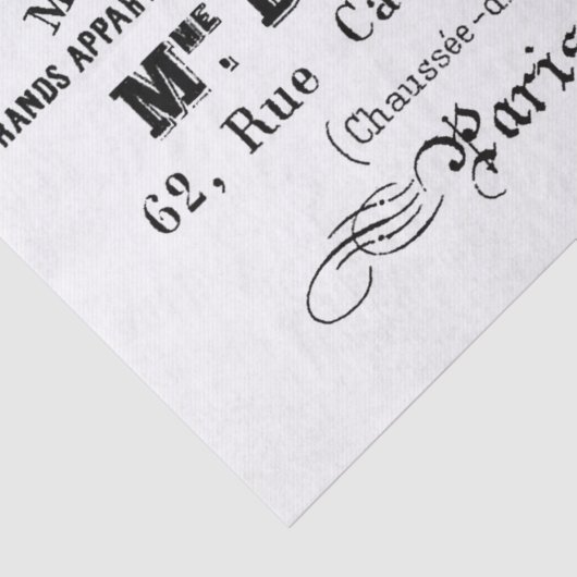 Paris Apartement Typografie Tissuepapier (Detail)