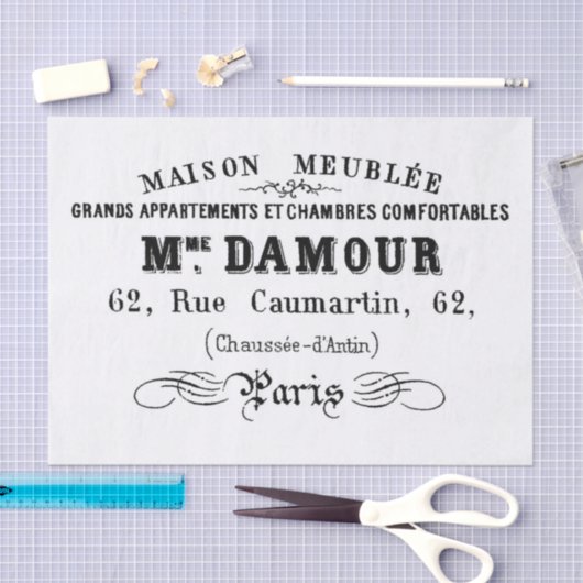 Paris Apartement Typografie Tissuepapier (Craft)