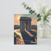 Paris Arc de Triomphe Ansichtkaart Briefkaart (Staand voorkant)