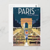 Paris Arc de Triomphe Briefkaart (Voorkant / Achterkant)