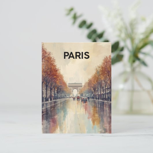 Paris Arc de Triomphe Briefkaart (Staand voorkant)