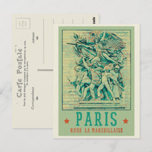 Paris Arc de Triomphe illustratie Frankrijk Briefkaart