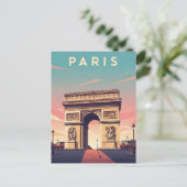 Paris Arc de Triomphe Postcard Briefkaart (Staand voorkant)
