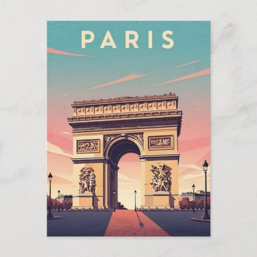 Paris Arc de Triomphe Postcard Briefkaart (Voorkant)