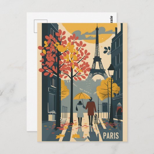 Paris  Art Briefkaart (Voorkant / Achterkant)
